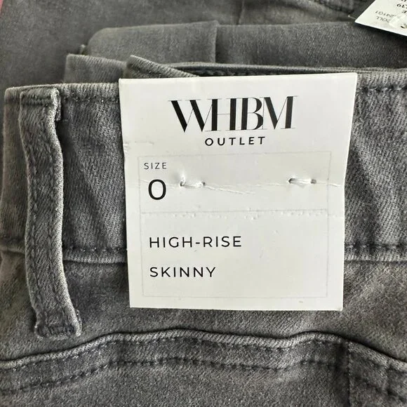 NWT White House Black Market High Rise Skinny Jeans Anette Vintage Gray #WHBM18 - Picture 4 of 9